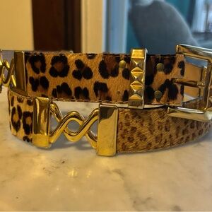 Vintage animal print Elite Fresno California belt